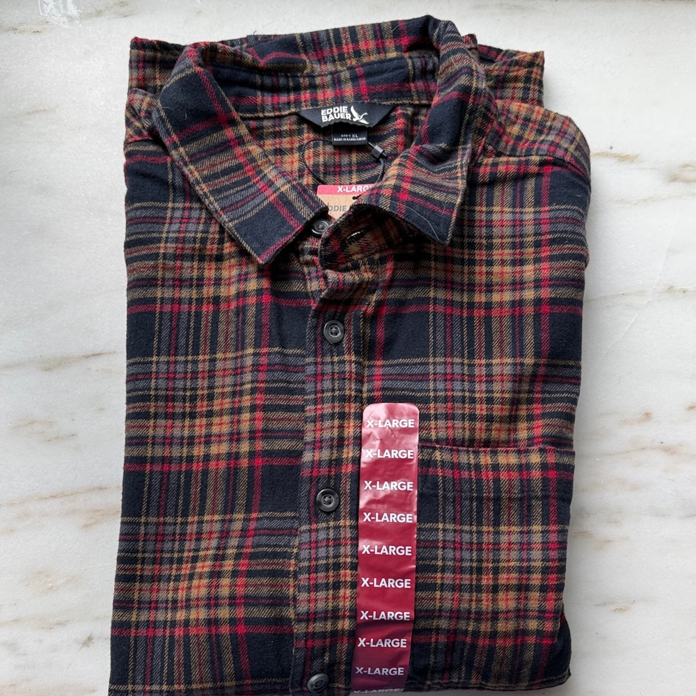 Eddie Bauer Men's Multicolor Plaid Shirt